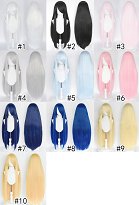 Multicolore en Option Perruque de Cosplay Perruque Longue et Droite B Multicolore en Option Perruque de Cosplay Perruque Longue et Droite B