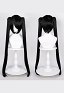 BRS Cosplay Perruque Kawaii Noir Double Perruque Queue de Cheval