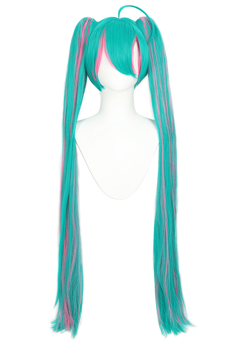 Vocal Cosplay Perücke Vocal Perücke mit geraden Haaren Hellgrün