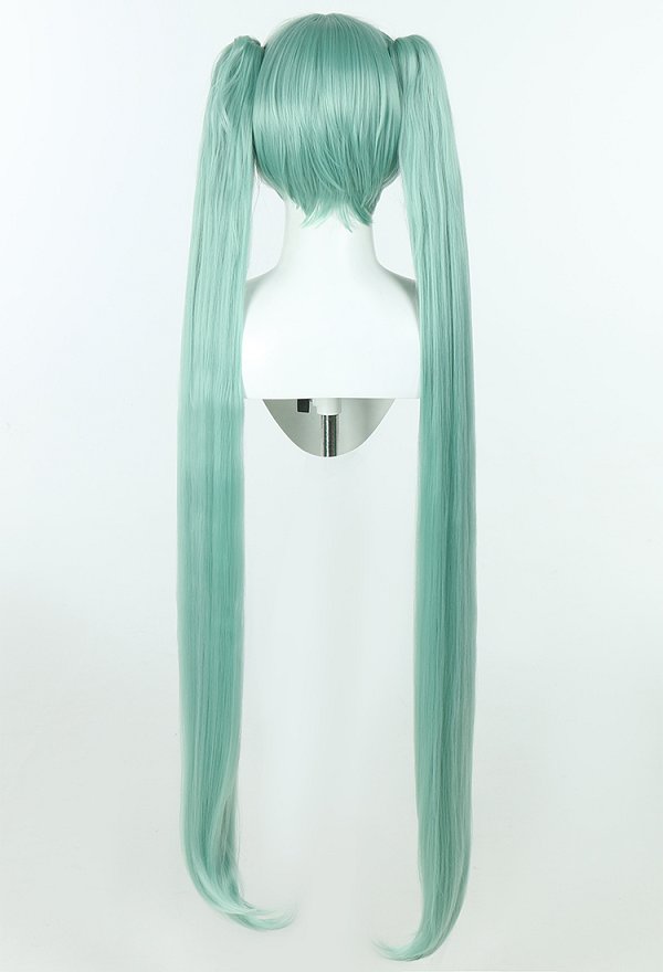 Vocal Perurque de Cosplay Fille Jolie pour Concert Longue Droite