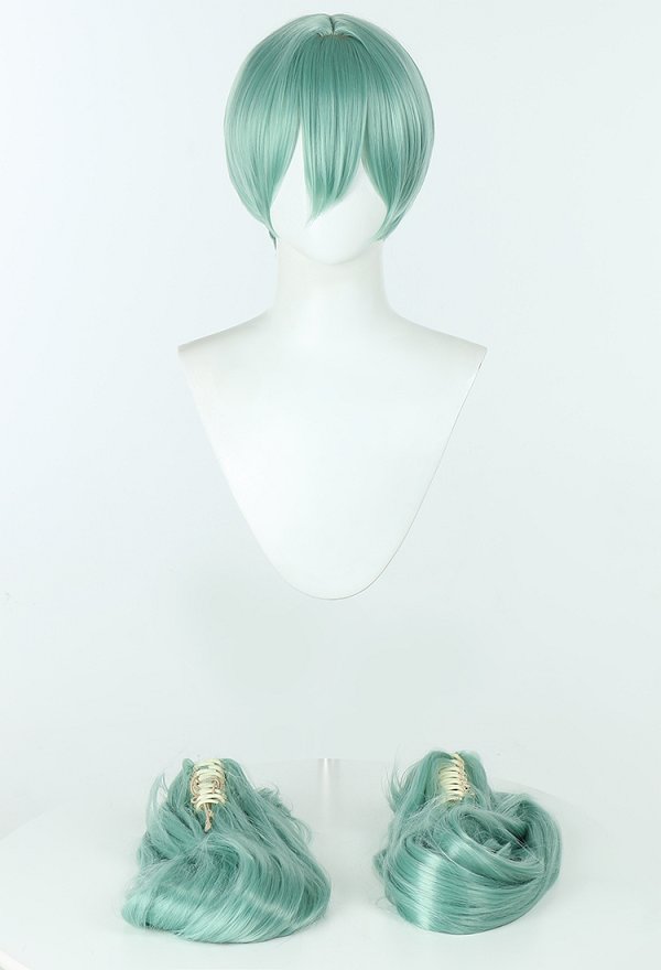 Vocal Perurque de Cosplay Fille Jolie pour Concert Longue Droite