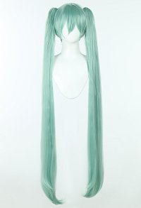Vocal Cosplay Wig Long Straight Green Wig
