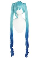 Vocal Cosplay Perücke Lange Gerade Blau Grüne Perücke mit Farbverlauf Vocal Cosplay Perücke Lange Gerade Blau Grüne Perücke mit Farbverlauf