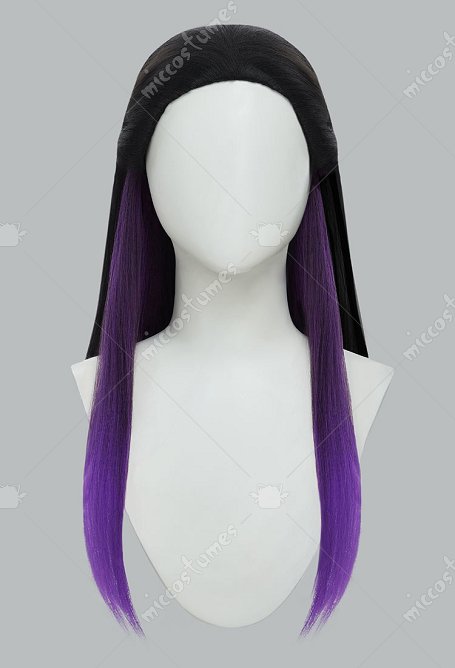 VALO Duelist Reyna Cosplay Perücke Farbverlauf Lila Gerade Perücke