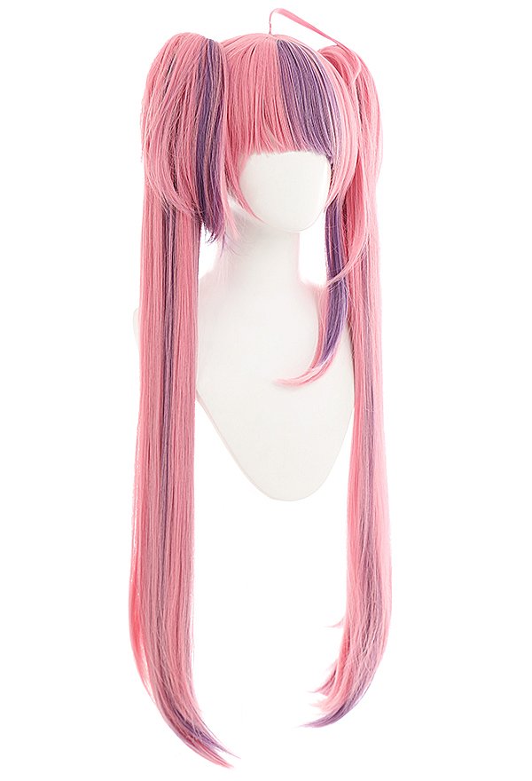Virtual YouTuber Ironmouse Cosplay Wig Long Pink Mixed Color Wig
