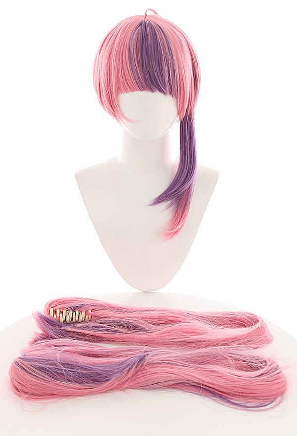Virtual YouTuber Ironmouse Cosplay Wig Long Pink Mixed Color Wig