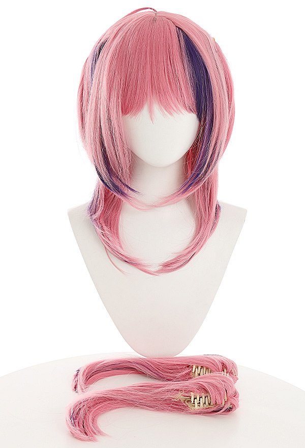 Virtual YouTuber Ironmouse Cosplay Wig Pink Mixed Color Wig