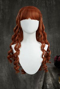 Wednesday Agnes DeMille Cosplay Wig Ginger Yellow Long Curly Wig Orange Wig