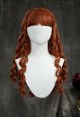 Wednesday Agnes DeMille Cosplay Peluca rizada larga naranja