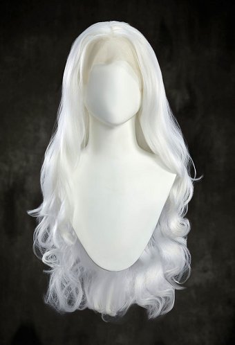 Wednesday Rosaline Rotwood Cosplay Perücke Blond Zweifarbig Optional Lang Lockig Spitzenperücke