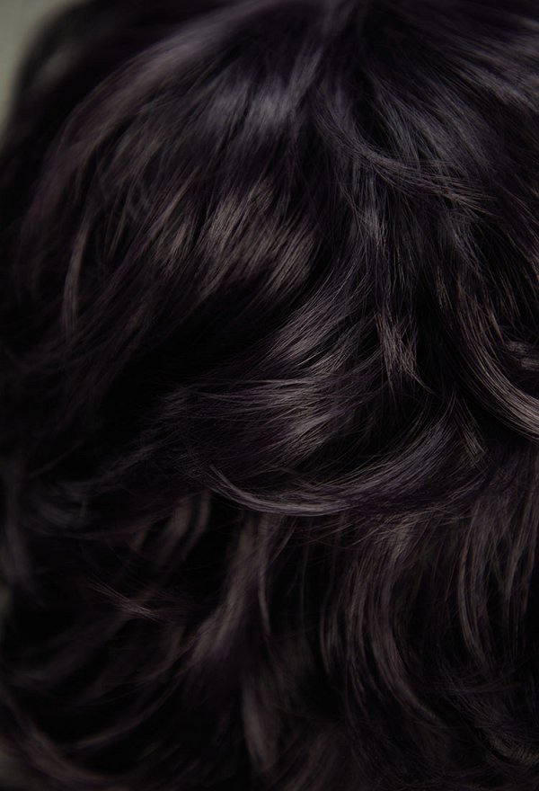 Witch Hat Agott Cosplay Wig Dark Purple Short Curly Wig