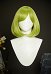 Witch Hat Coco Cosplay Wig Green Short Bob Wig