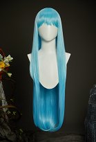 Witch Hat Richeh Cosplay Wig Light Blue Long Wig Witch Hat Richeh Cosplay Wig Light Blue Long Wig