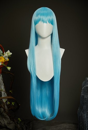 Witch Hat Richeh Cosplay Wig Light Blue Long Wig