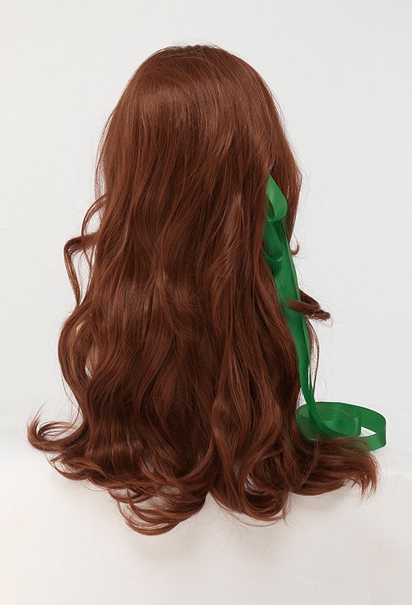 Rogue Anna Marie Curly Larga Peluca de Cosplay