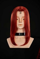 Superhero Mystique Cosplay Wig Dark Red Middle Part Wig Superhero Mystique Cosplay Wig Dark Red Middle Part Wig
