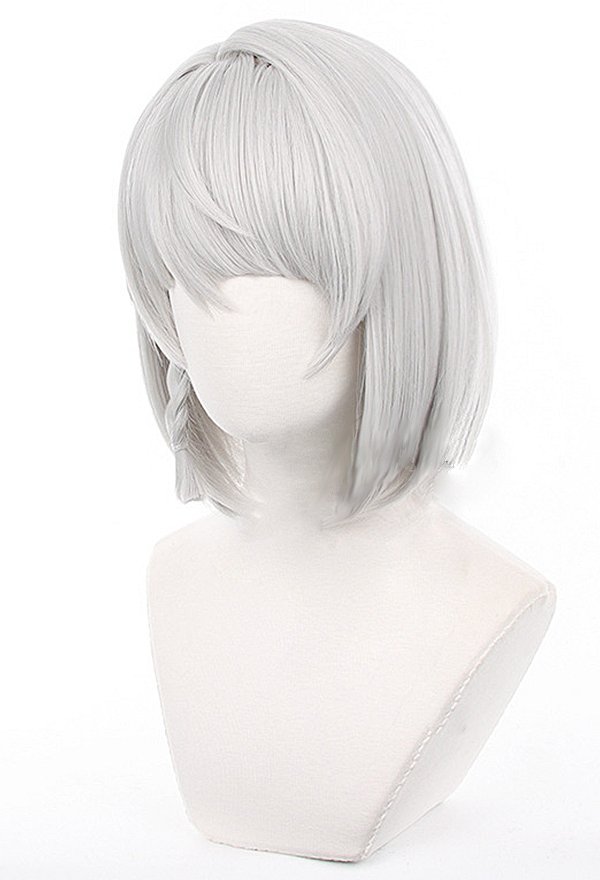 Zenless Zone Zero Perruque de Cosplay Anby Demara Wig Blanche Argentée