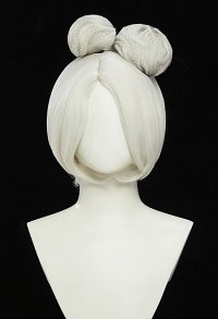 The Legend Of Zelda: Tears Of The Kingdom Purah Cosplay Wig White Short Wig with Bun