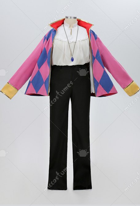 Übergröße Howl Magical Flying Castle Das Wandelnde Schloss Howl Cosplay Kostüm inklusive Schmuck Halskette