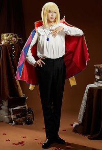 Howls Moving Castle Howl Cosplay Costume including Jewelry Necklace