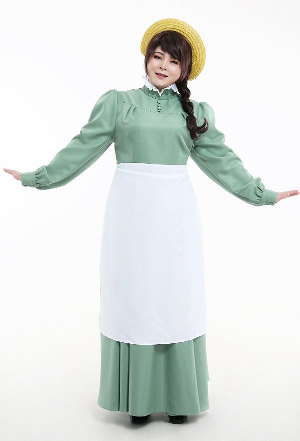 Plus Size Howls Moving Castle Sophie Hatter Dress Curvy Cosplay Costume