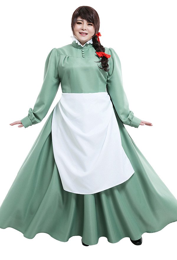 Plus Size Howls Moving Castle Sophie Hatter Dress Curvy Cosplay Costume