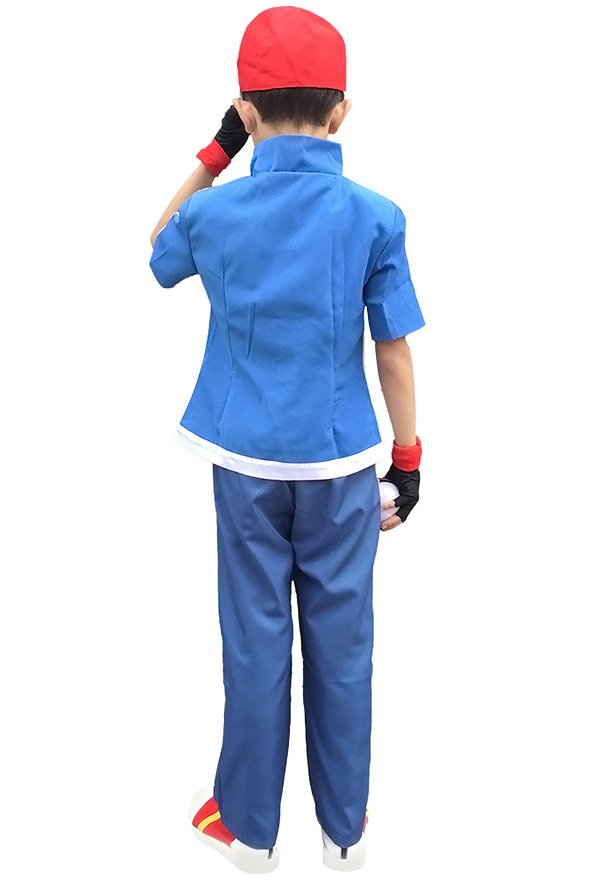 X and Y Ash Ketchum Cosplay Costume for Kids